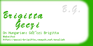 brigitta geczi business card